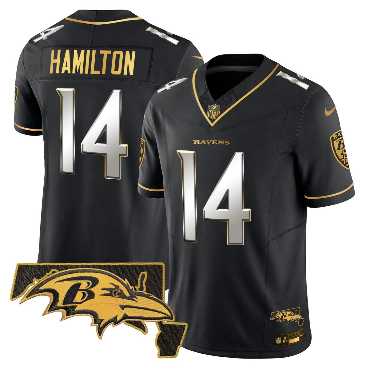 Ravens 2024 Gold Vapor Limited Jersey - All Stitched - image 34