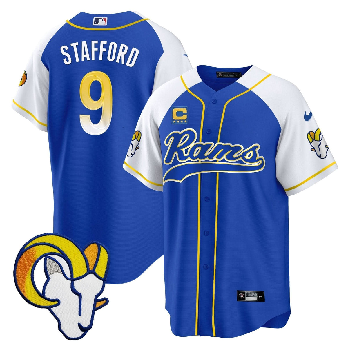 Rams Baseball Jersey - All Stitched - image 3