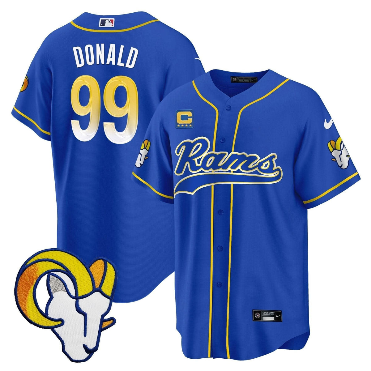 Rams Baseball Jersey - All Stitched - image 15