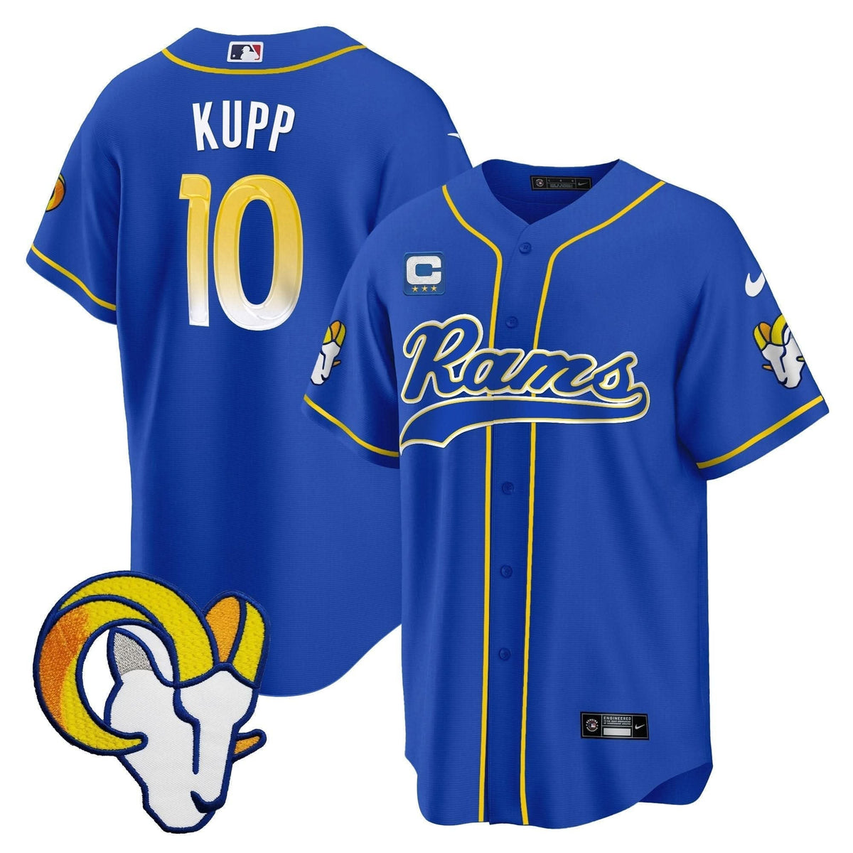 Rams Baseball Jersey - All Stitched - image 16