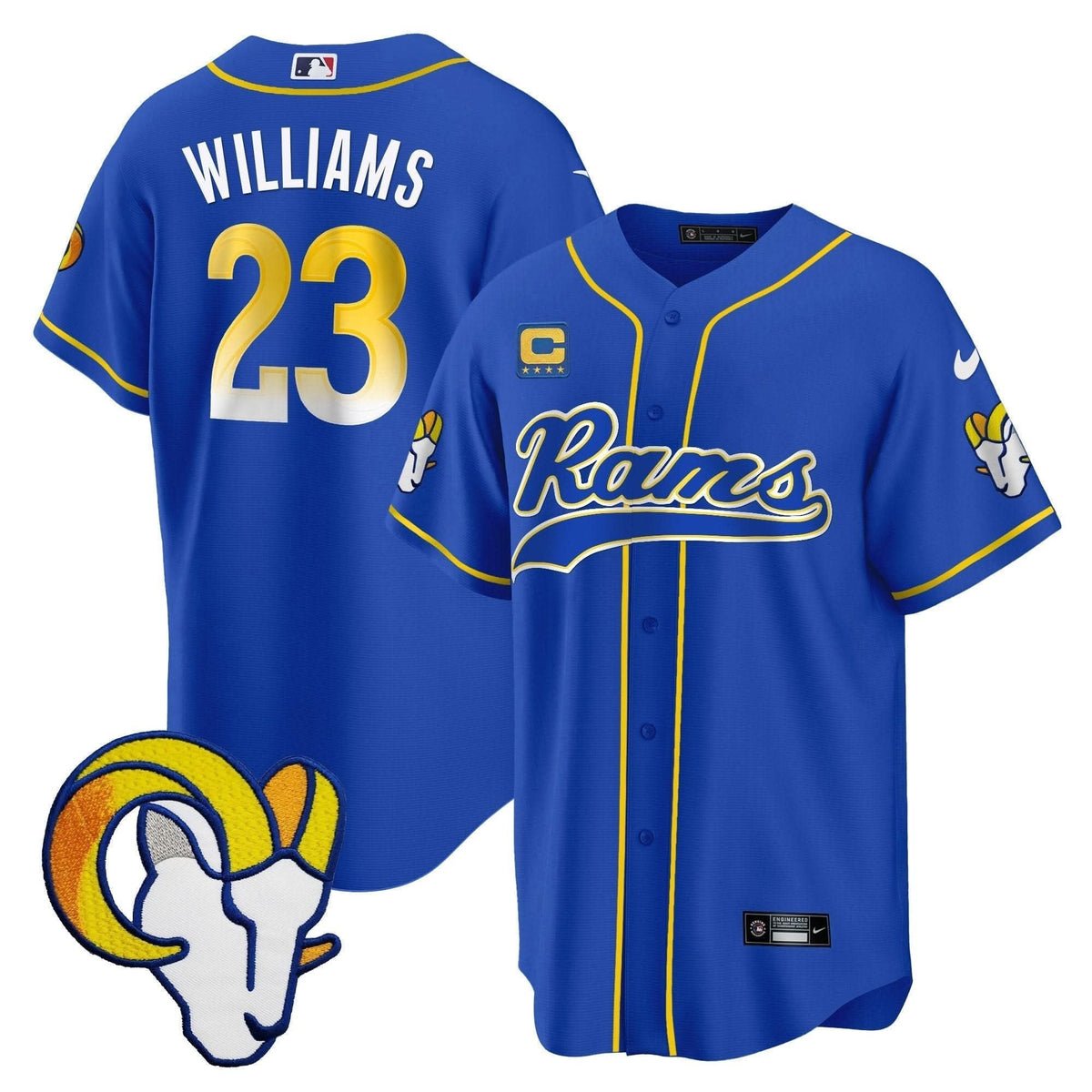 Rams Baseball Jersey - All Stitched - image 18