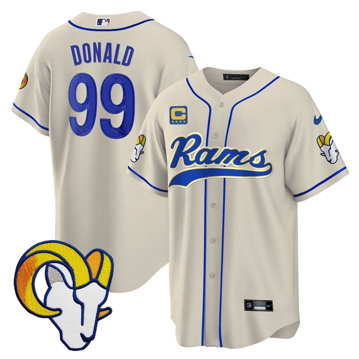 Rams Baseball Jersey - All Stitched - image 29