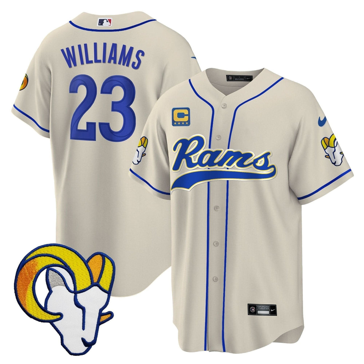 Rams Baseball Jersey - All Stitched - image 32