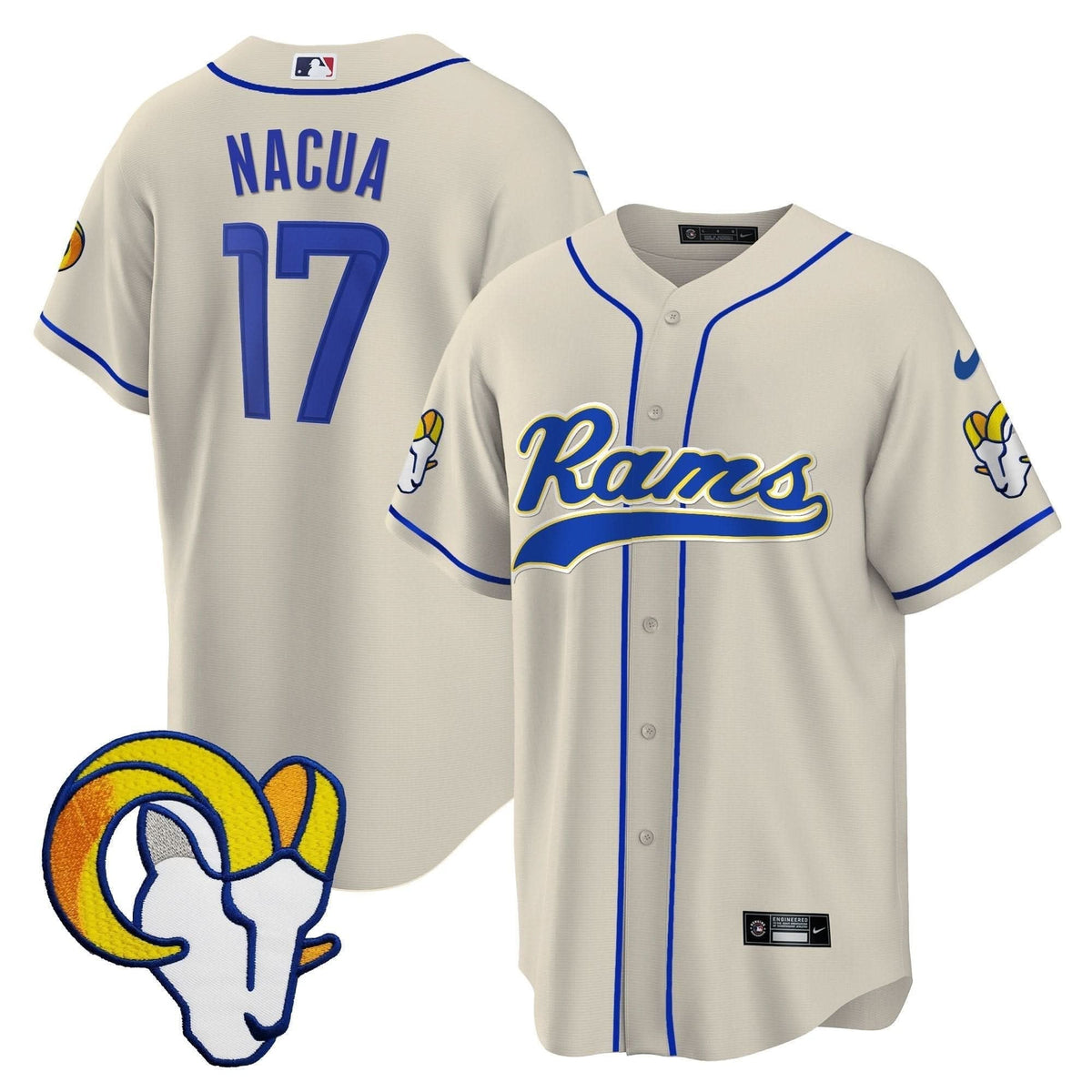 Rams Baseball Jersey - All Stitched - image 33
