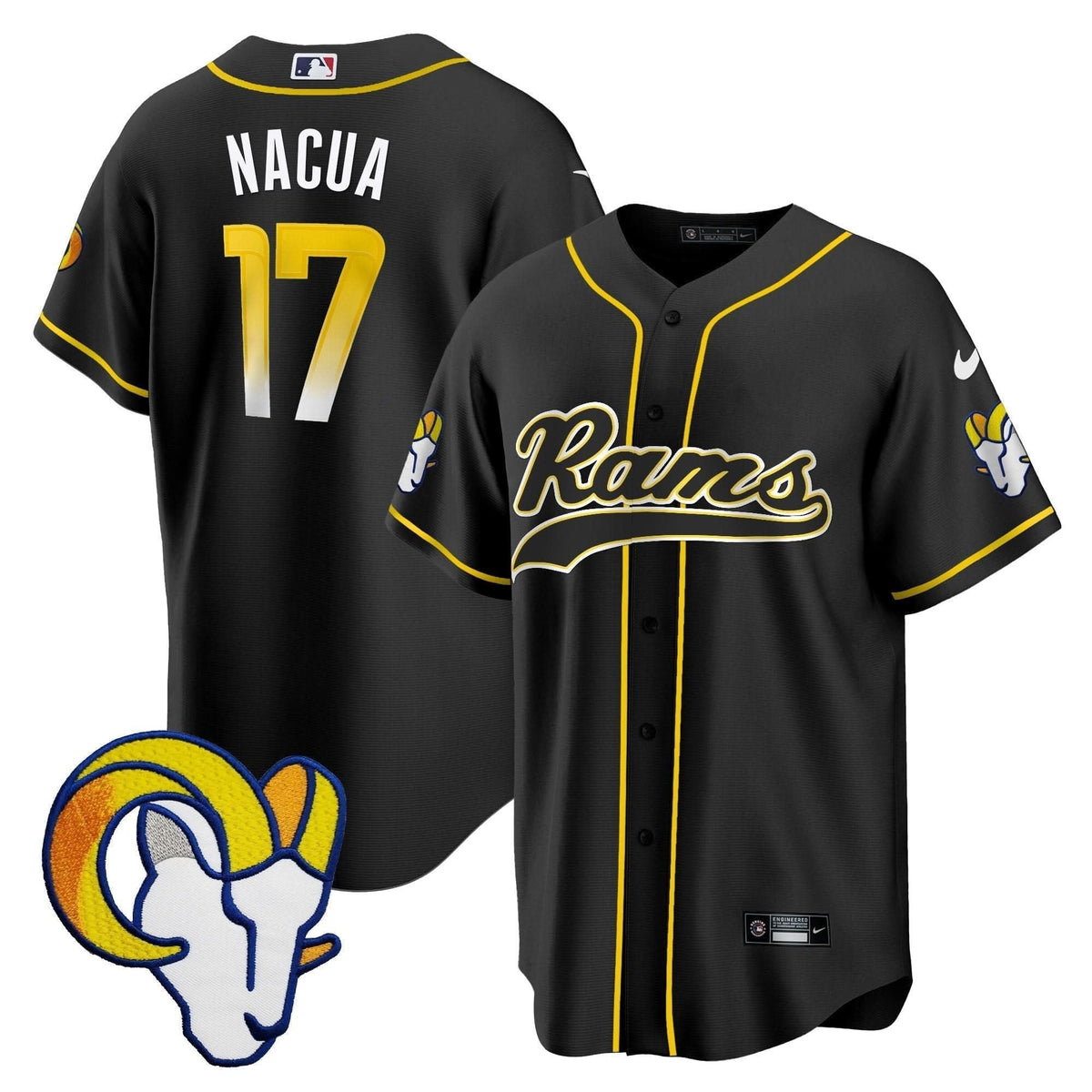 Rams Baseball Jersey - All Stitched - image 40