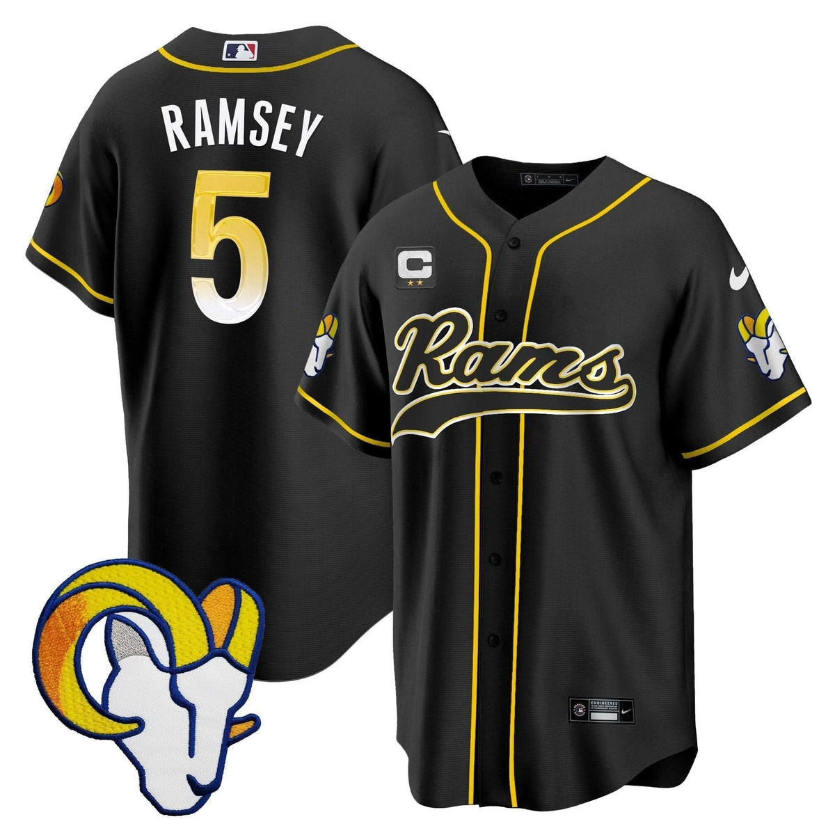 Rams Baseball Jersey - All Stitched - image 41