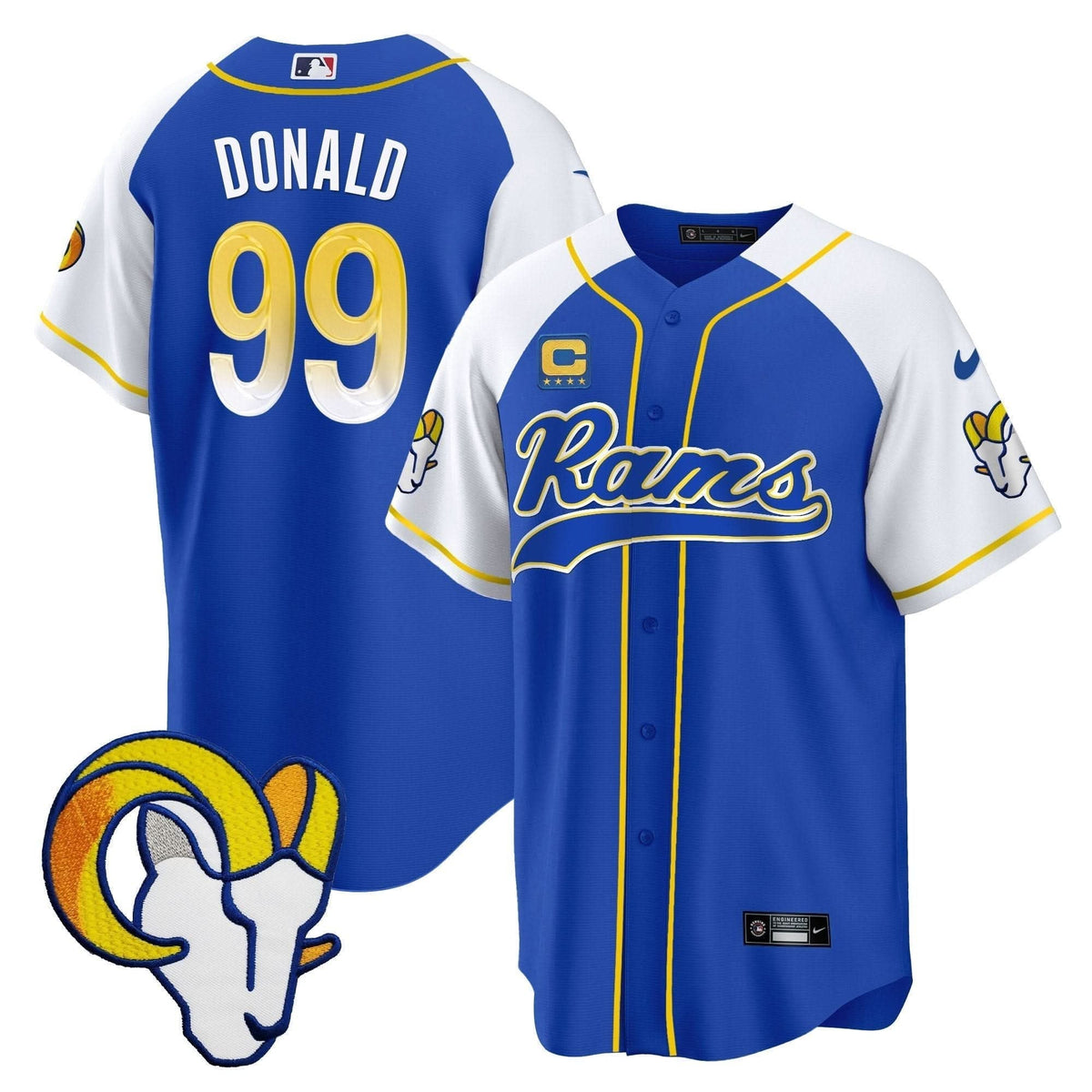 Rams Baseball Jersey - All Stitched - image 1