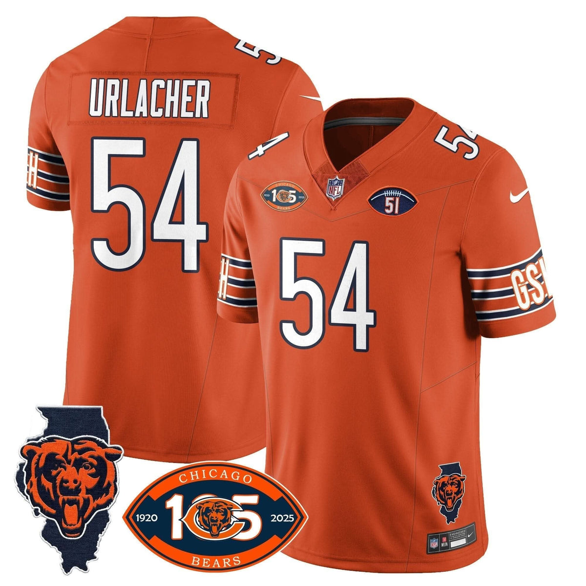 Bears 1920-2025 The Bears Vapor Limited Jersey - All Stitched - image 17