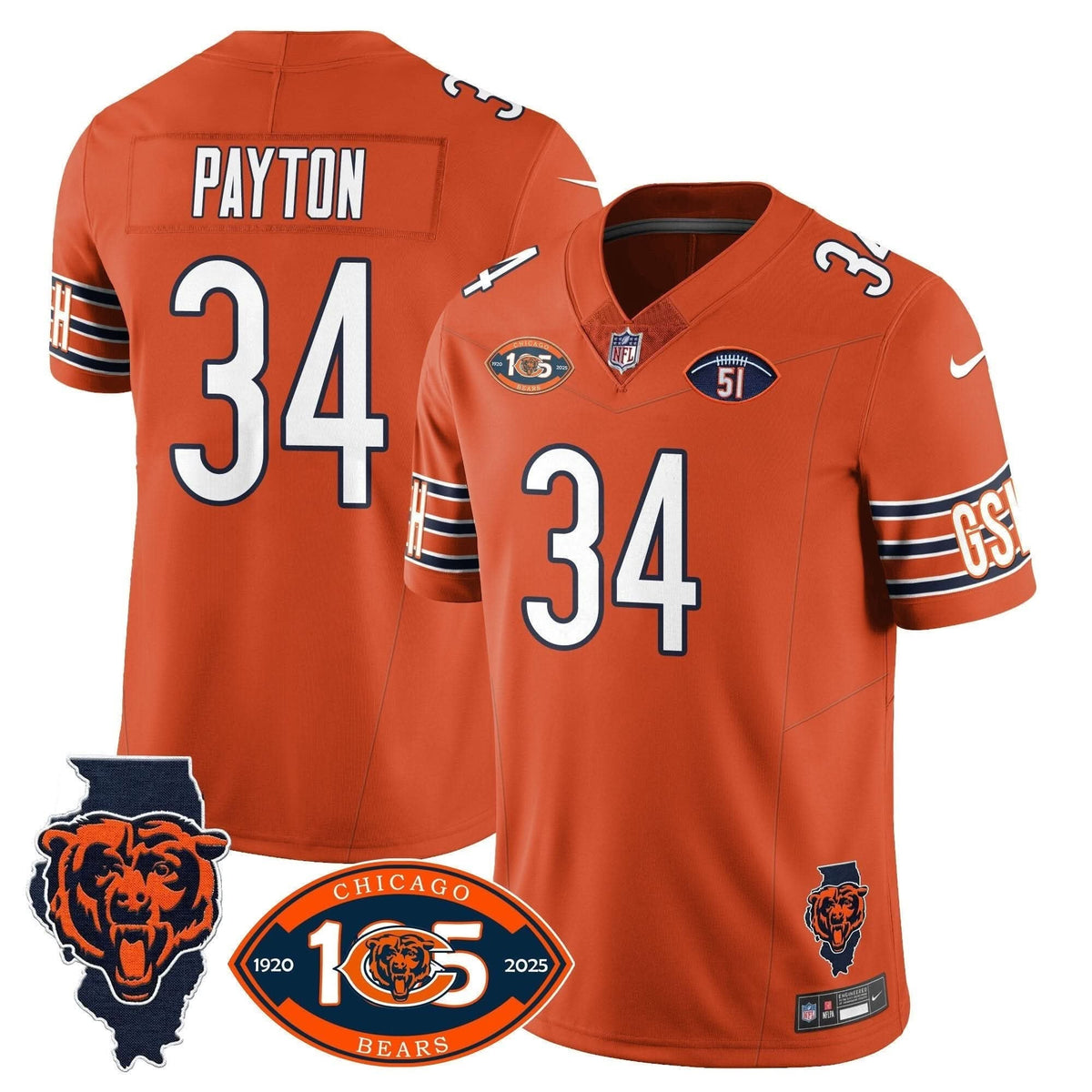 Bears 1920-2025 The Bears Vapor Limited Jersey - All Stitched - image 19