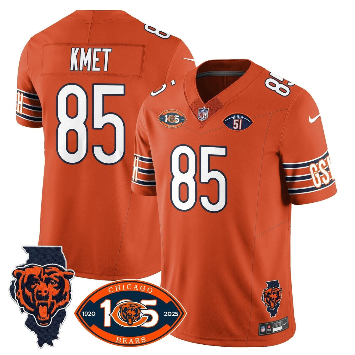 Bears 1920-2025 The Bears Vapor Limited Jersey - All Stitched - image 20