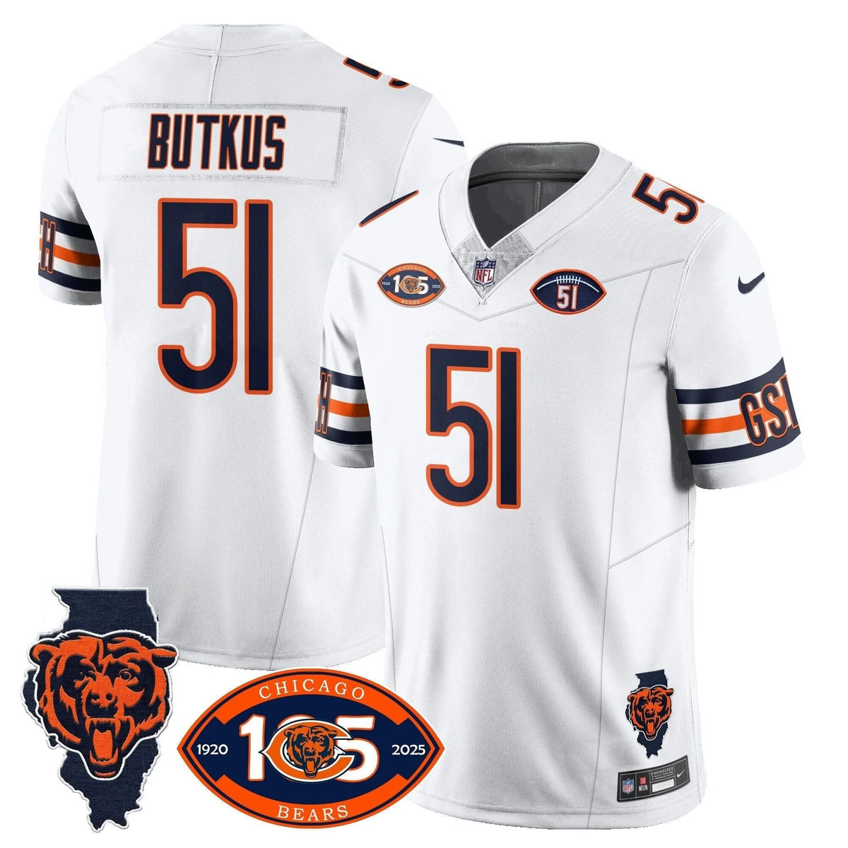 Bears 1920-2025 The Bears Vapor Limited Jersey - All Stitched - image 23