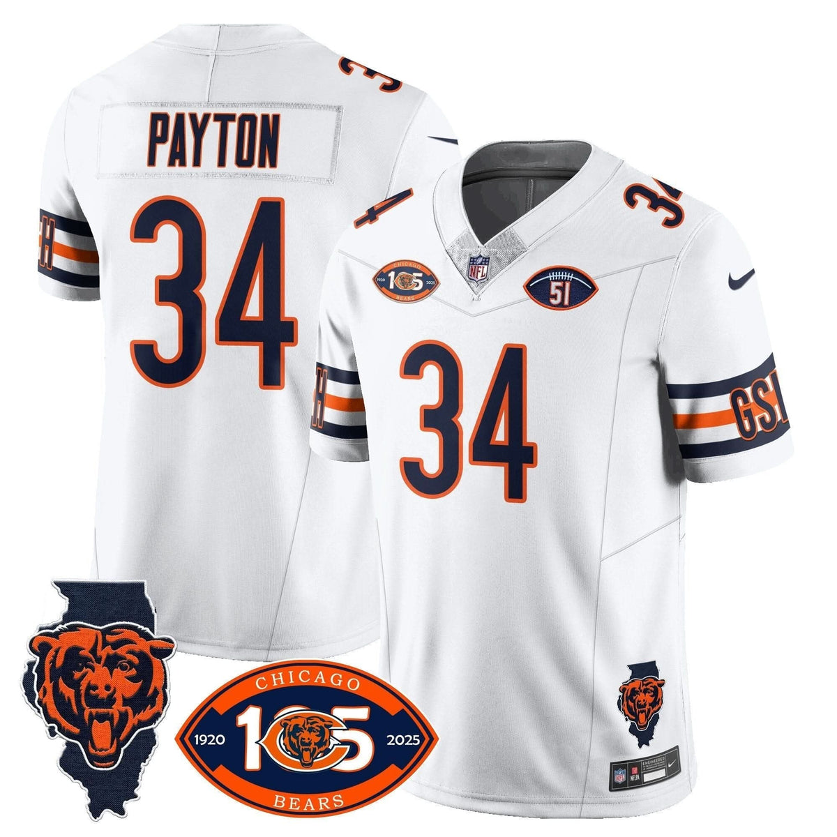 Bears 1920-2025 The Bears Vapor Limited Jersey - All Stitched - image 26
