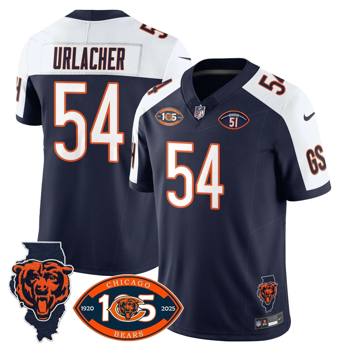 Bears 1920-2025 The Bears Vapor Limited Jersey - All Stitched - image 31
