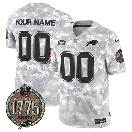 Bills 2024 Salute to Service Establishment Year Patch Vapor Limited Custom Jersey - All Stitched - image 2