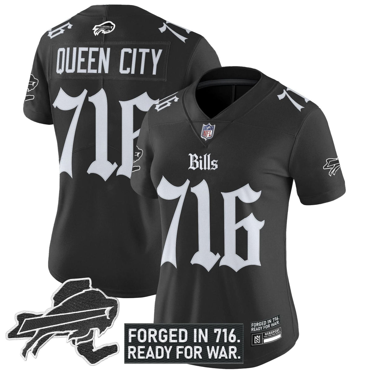 Women's Buffalo Bills 'Gothic Cold Front Edition' Vapor Limited Jersey - All Stitched - image 2