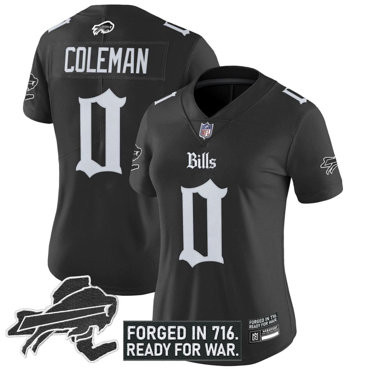 Women's Buffalo Bills 'Gothic Cold Front Edition' Vapor Limited Jersey - All Stitched - image 7