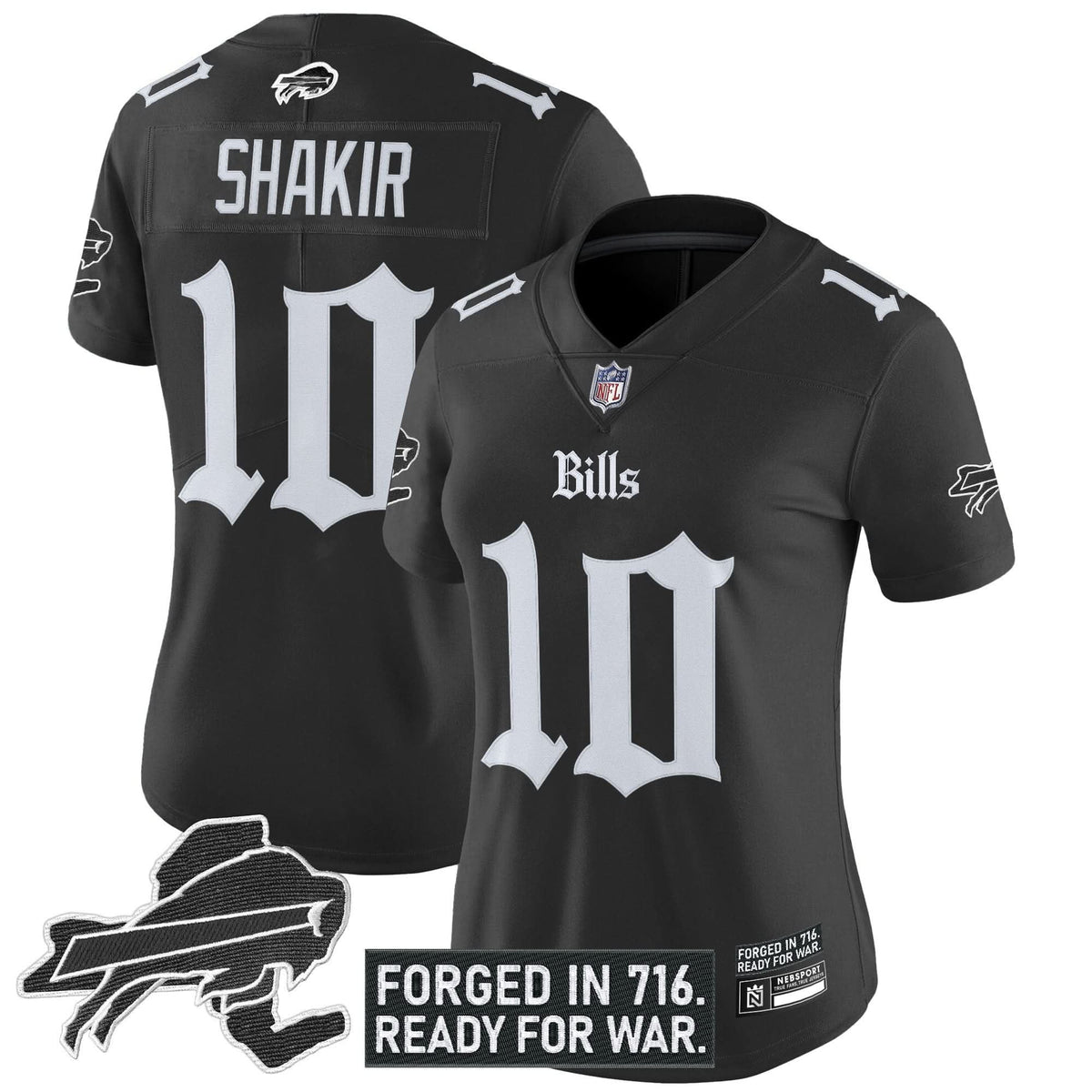 Women's Buffalo Bills 'Gothic Cold Front Edition' Vapor Limited Jersey - All Stitched - image 8