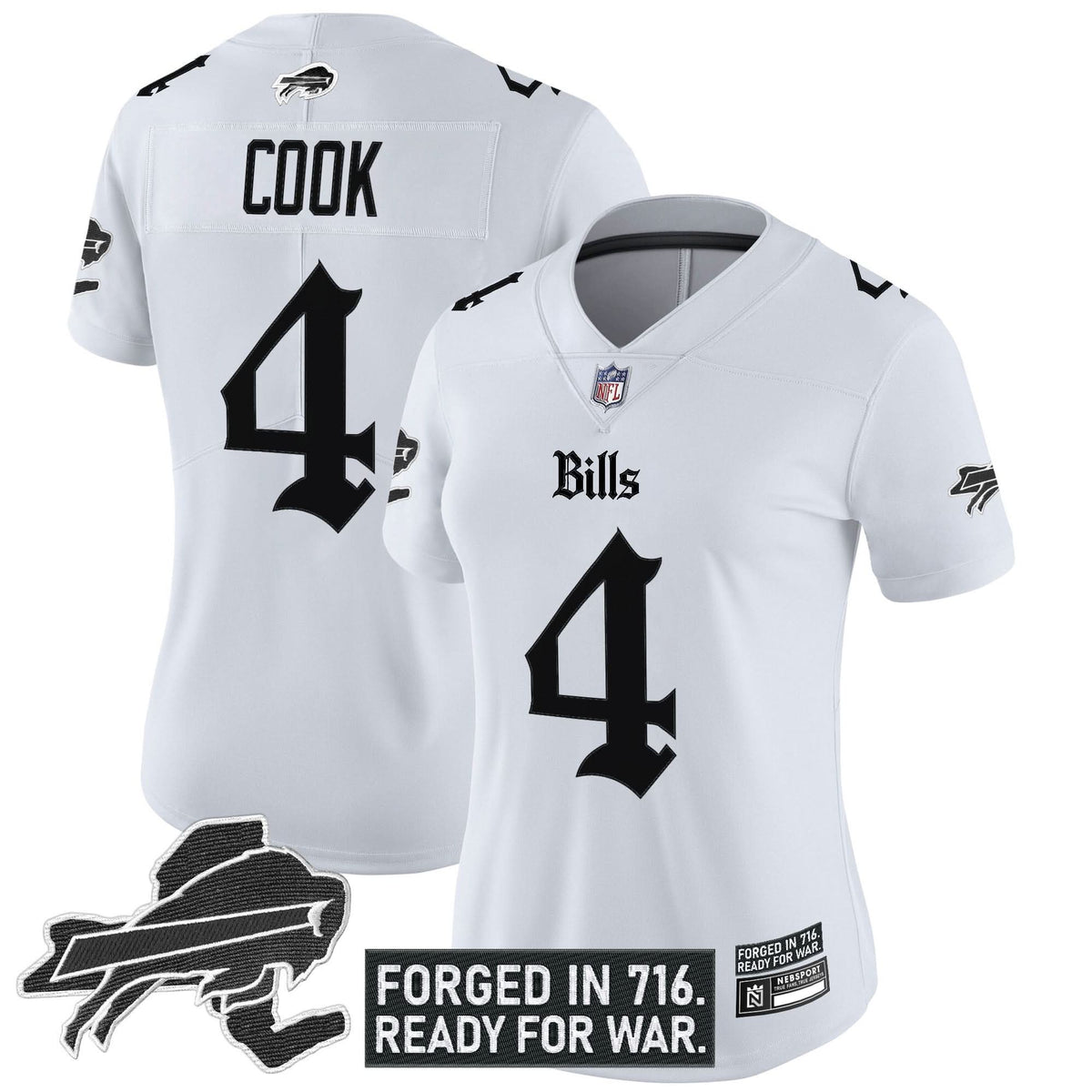 Women's Buffalo Bills 'Gothic Cold Front Edition' Vapor Limited Jersey - All Stitched - image 11