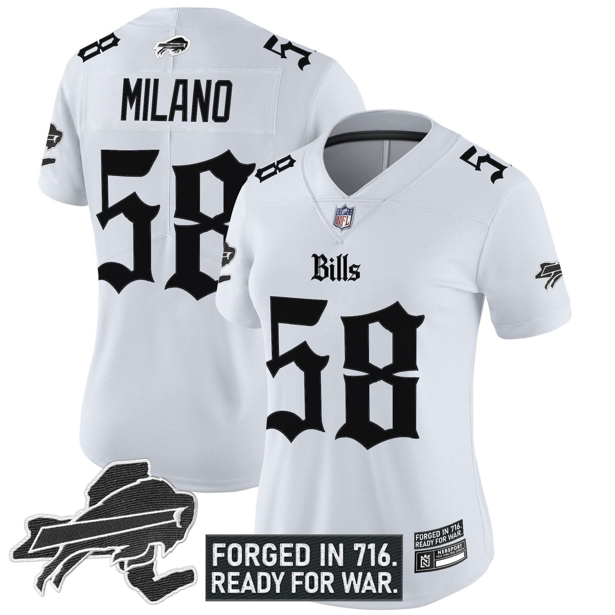 Women's Buffalo Bills 'Gothic Cold Front Edition' Vapor Limited Jersey - All Stitched - image 13