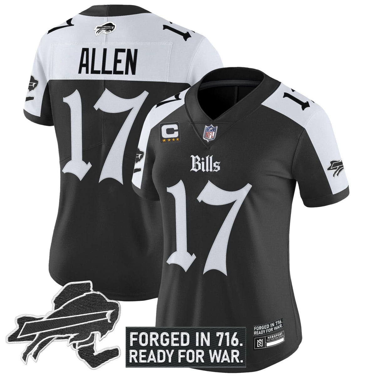 Women's Buffalo Bills 'Gothic Cold Front Edition' Vapor Limited Jersey - All Stitched - image 17