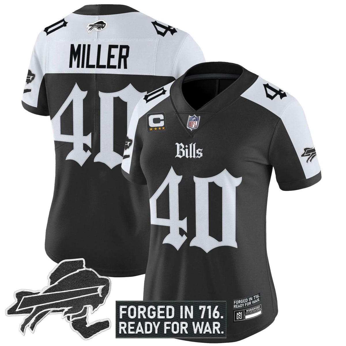 Women's Buffalo Bills 'Gothic Cold Front Edition' Vapor Limited Jersey - All Stitched - image 20