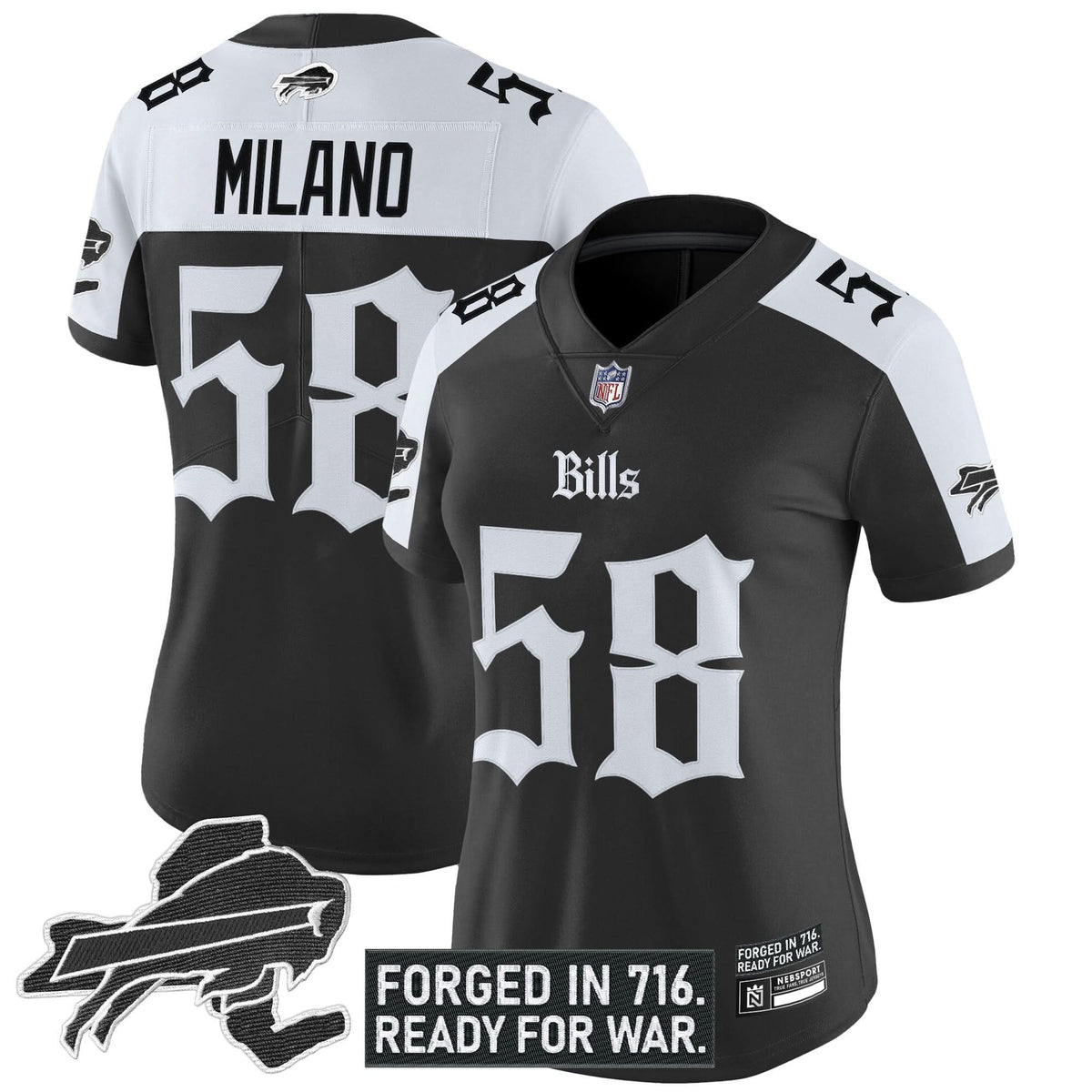 Women's Buffalo Bills 'Gothic Cold Front Edition' Vapor Limited Jersey - All Stitched - image 21