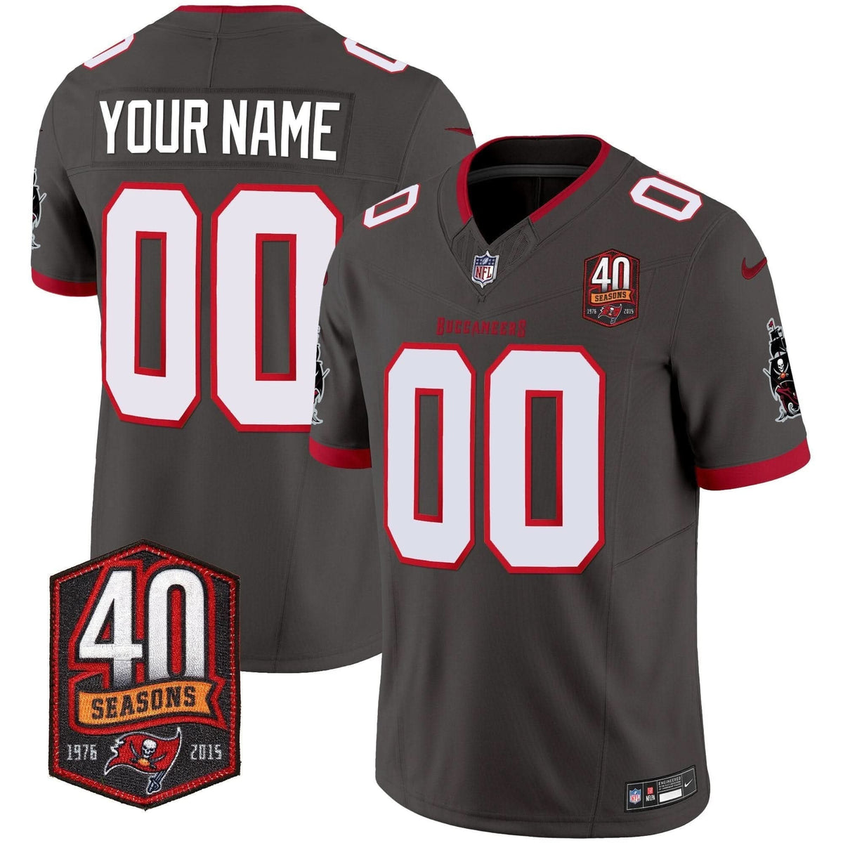 Buccaneers 40th Season Patch Vapor Limited Custom Jersey - All Stitched - image 5
