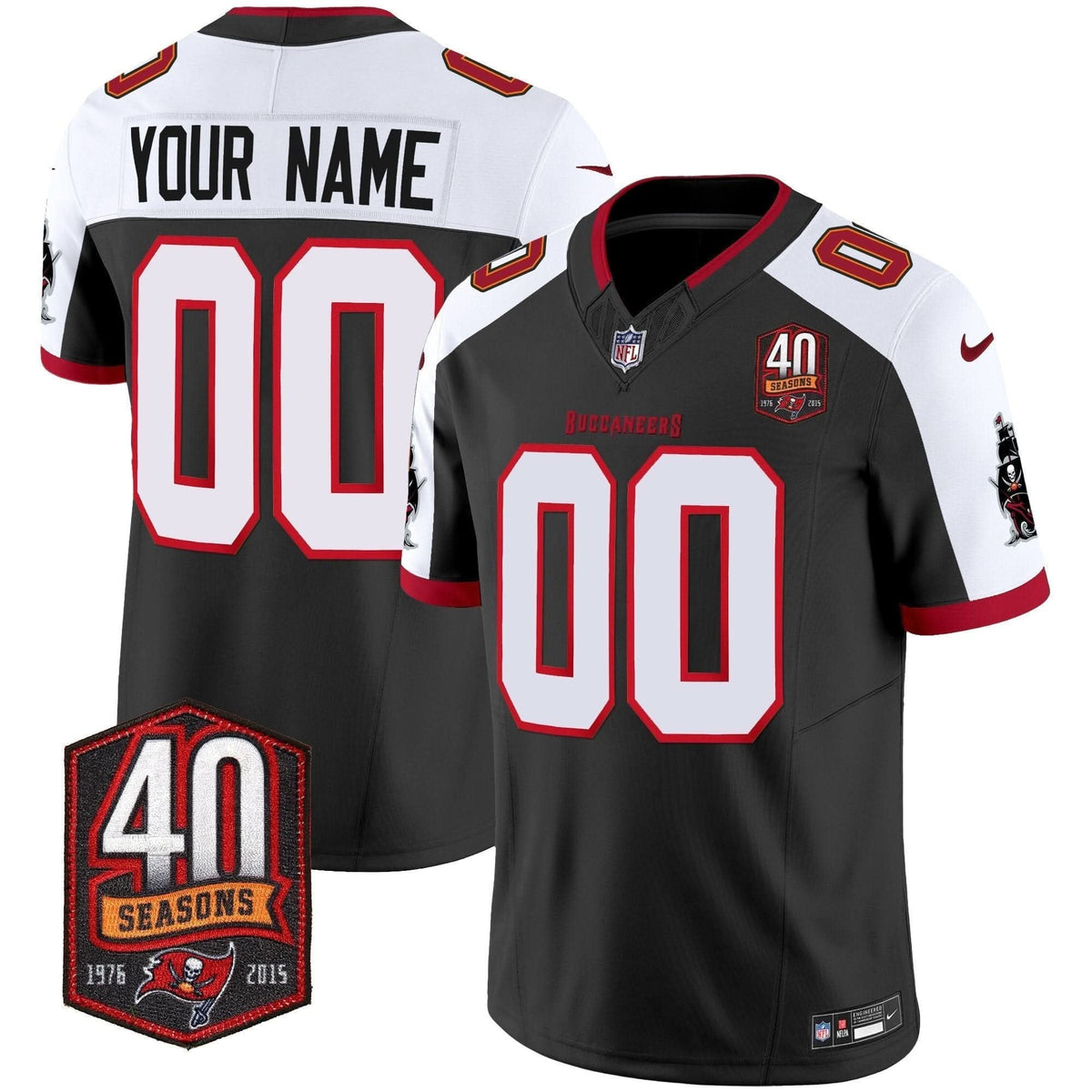 Buccaneers 40th Season Patch Vapor Limited Custom Jersey - All Stitched - image 1
