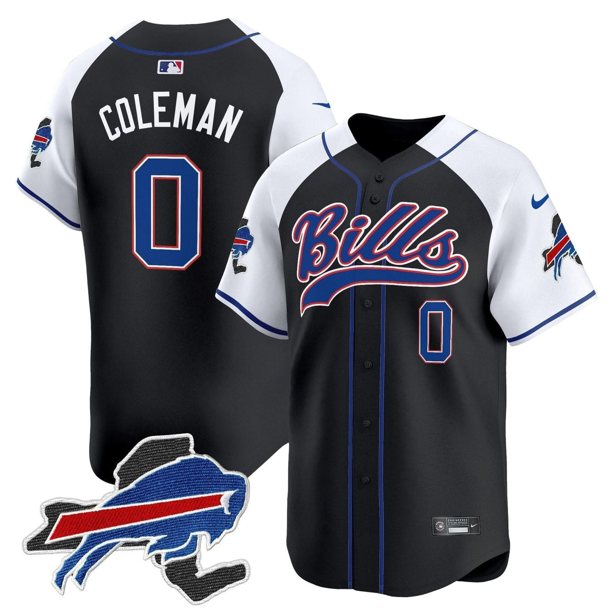 Buffalo Bills 2024 New York Patch Vapor Baseball Jersey - All Stitched - image 3