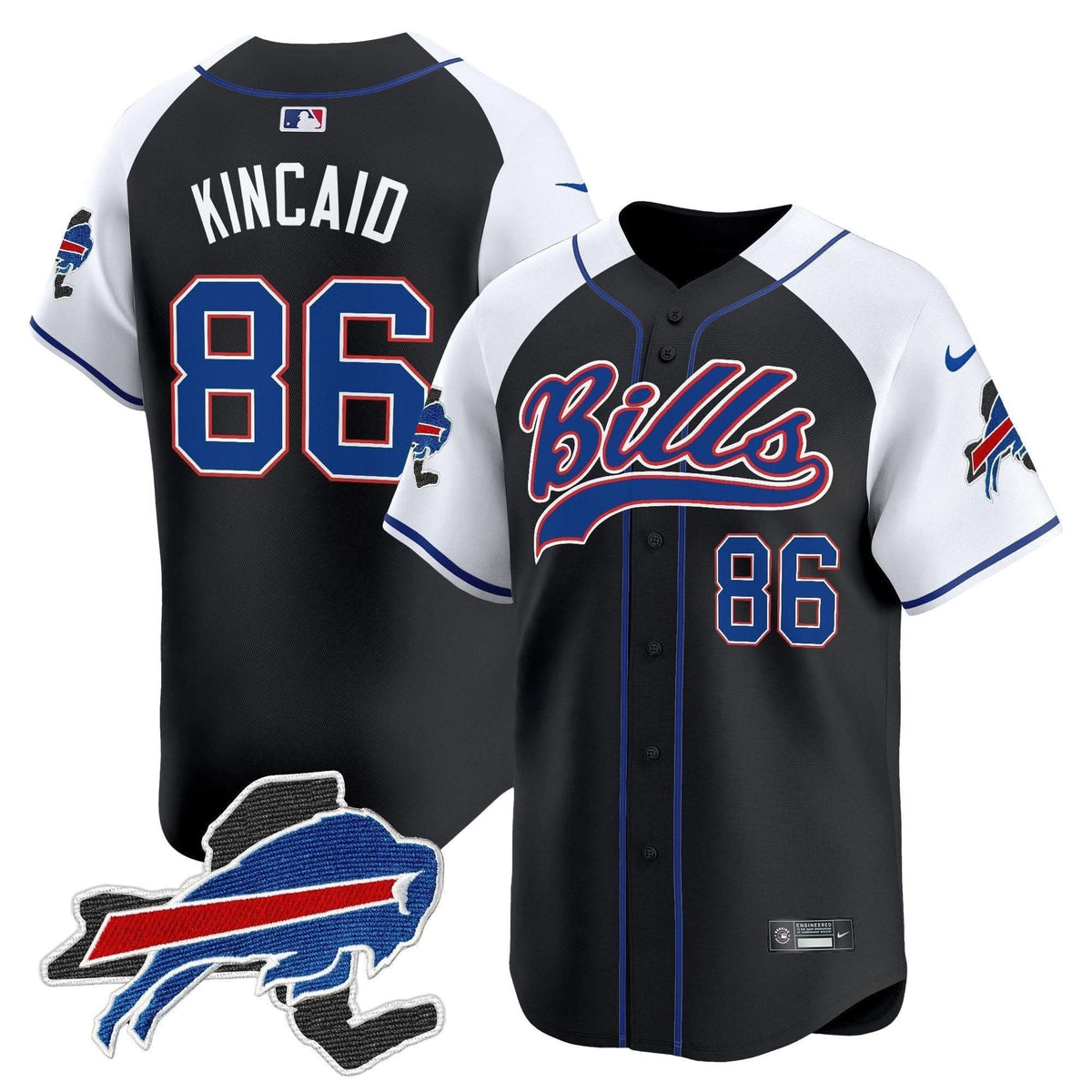 Buffalo Bills 2024 New York Patch Vapor Baseball Jersey - All Stitched - image 6