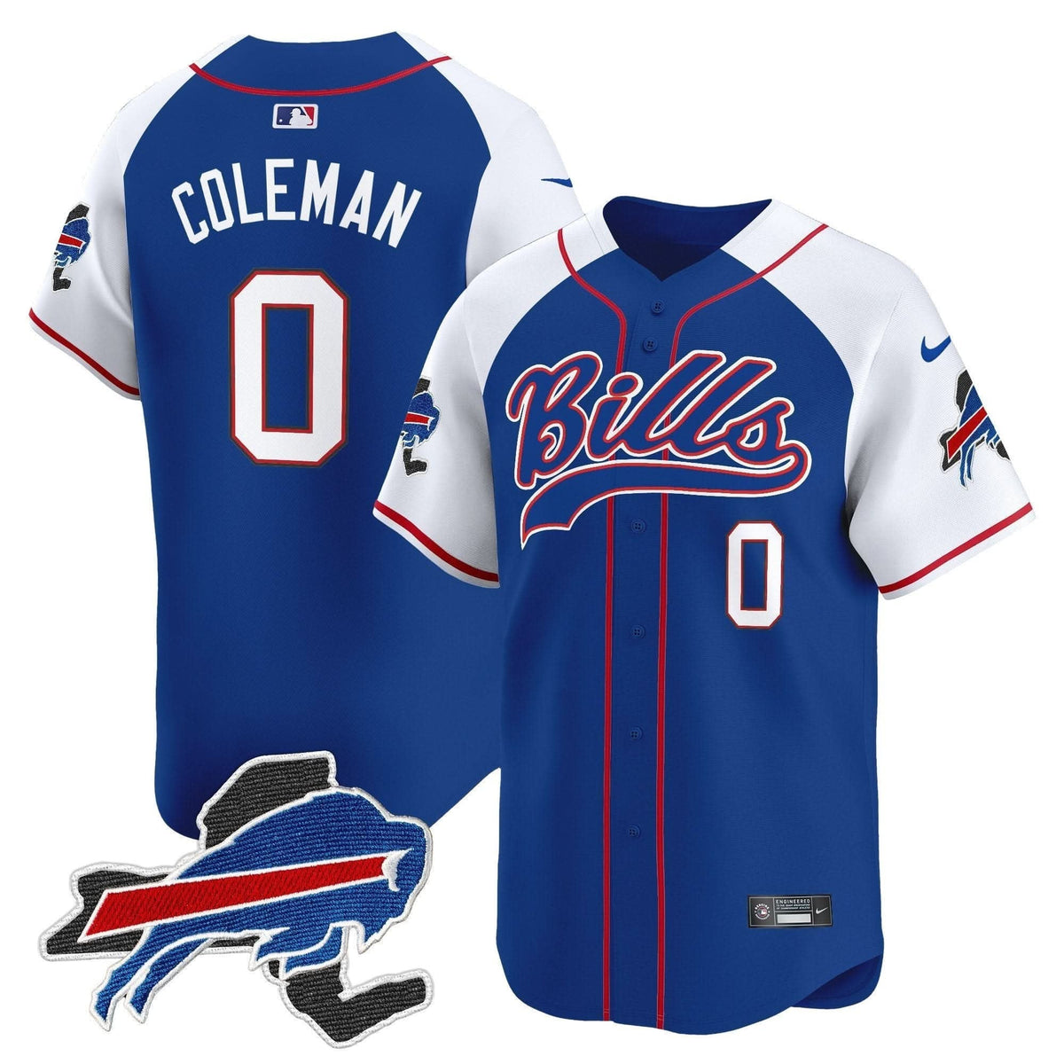 Buffalo Bills 2024 New York Patch Vapor Baseball Jersey - All Stitched - image 9