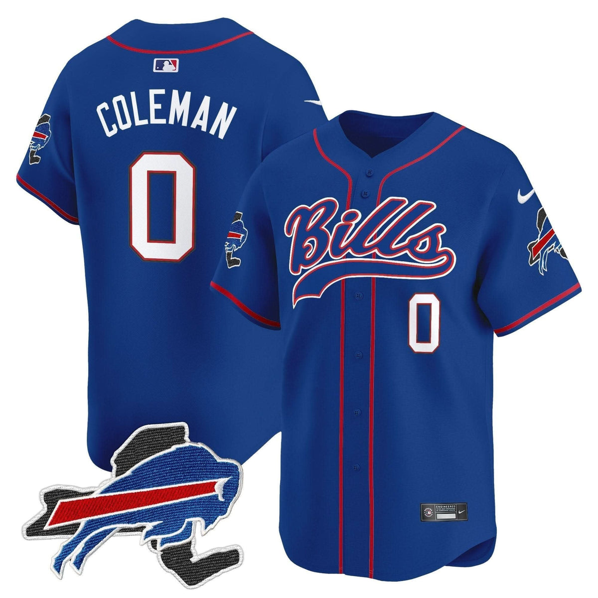 Buffalo Bills 2024 New York Patch Vapor Baseball Jersey - All Stitched - image 15
