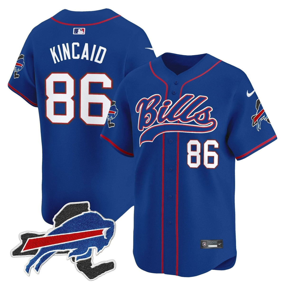 Buffalo Bills 2024 New York Patch Vapor Baseball Jersey - All Stitched - image 18