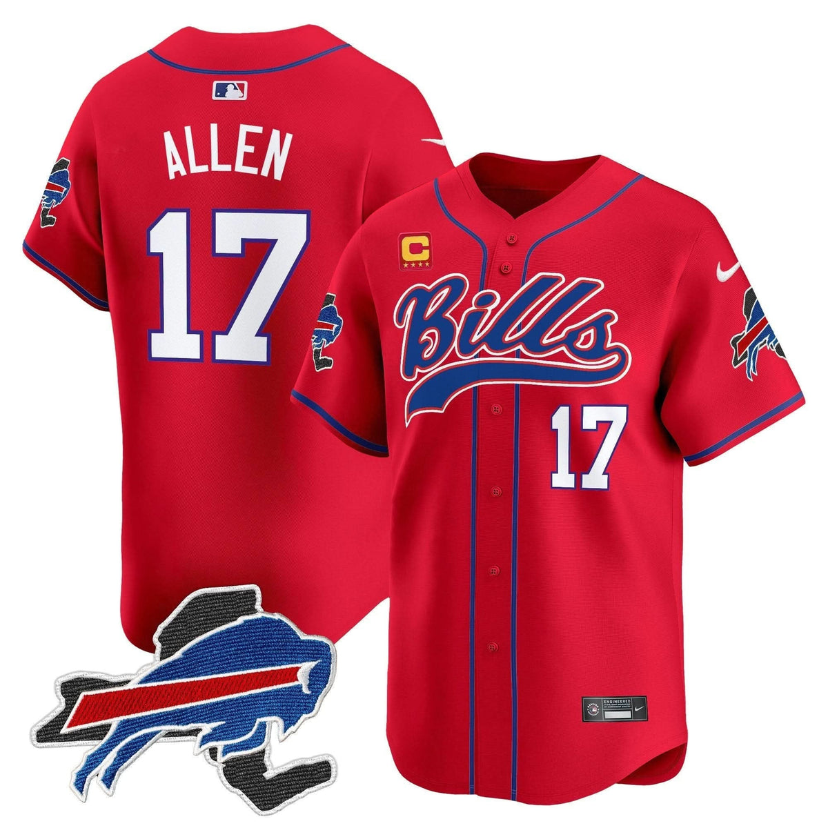 Buffalo Bills 2024 New York Patch Vapor Baseball Jersey - All Stitched - image 19