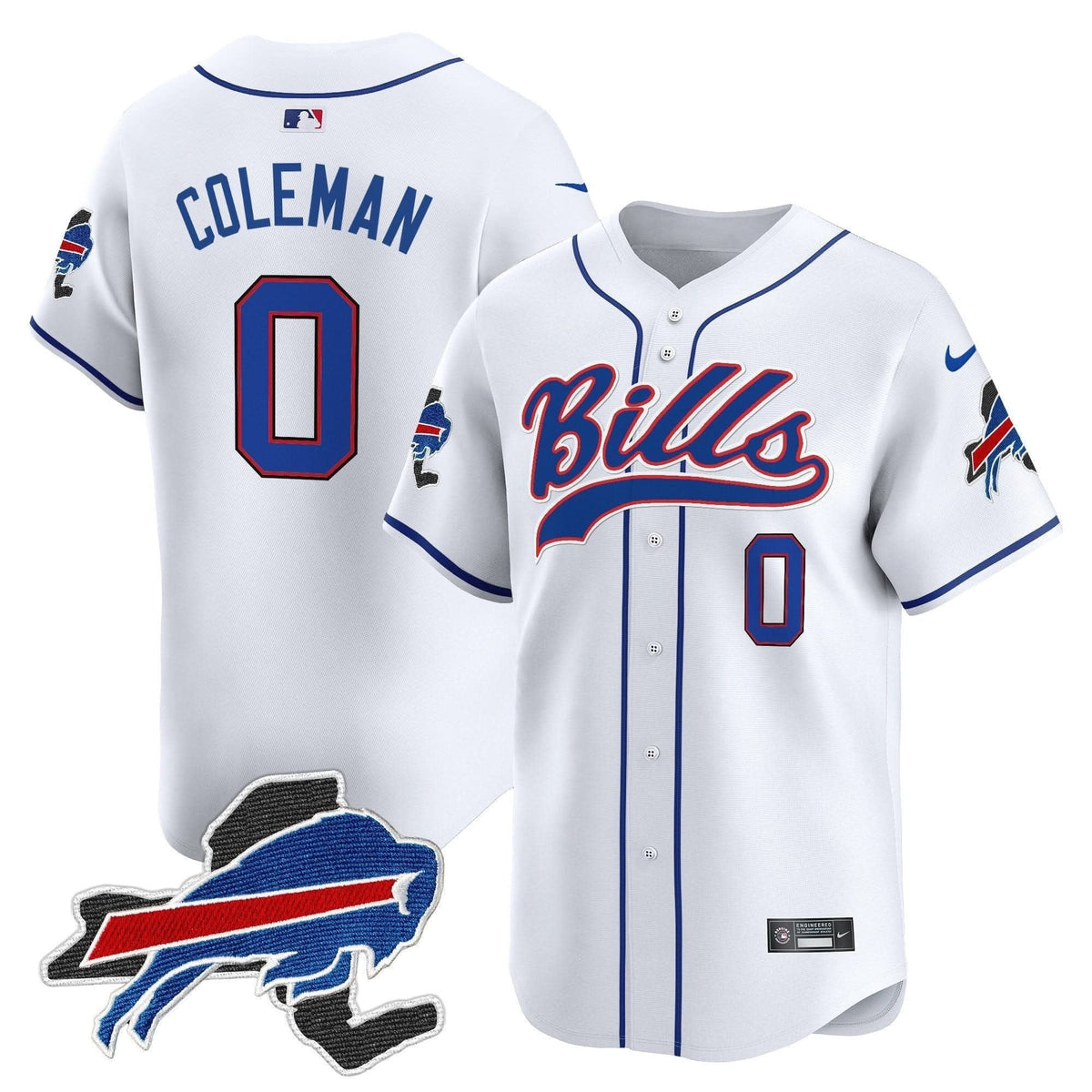 Buffalo Bills 2024 New York Patch Vapor Baseball Jersey - All Stitched - image 27