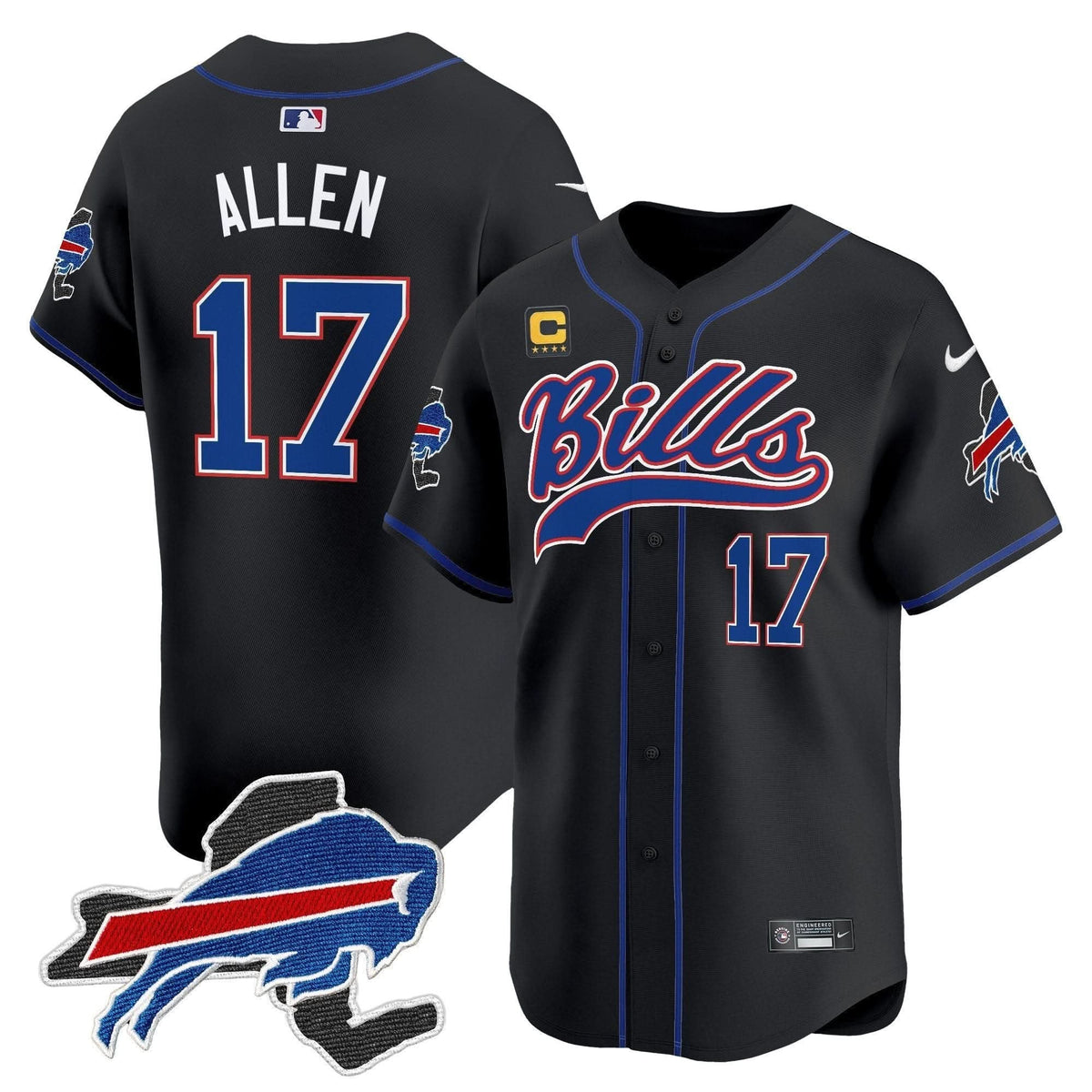 Buffalo Bills 2024 New York Patch Vapor Baseball Jersey - All Stitched - image 31