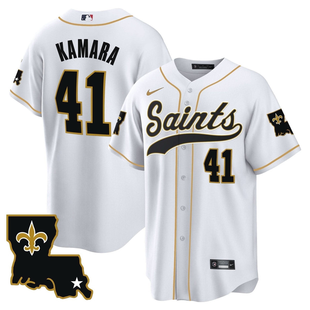 Saints 1987 Legacy Cool Base Jersey - All Stitched - image 10