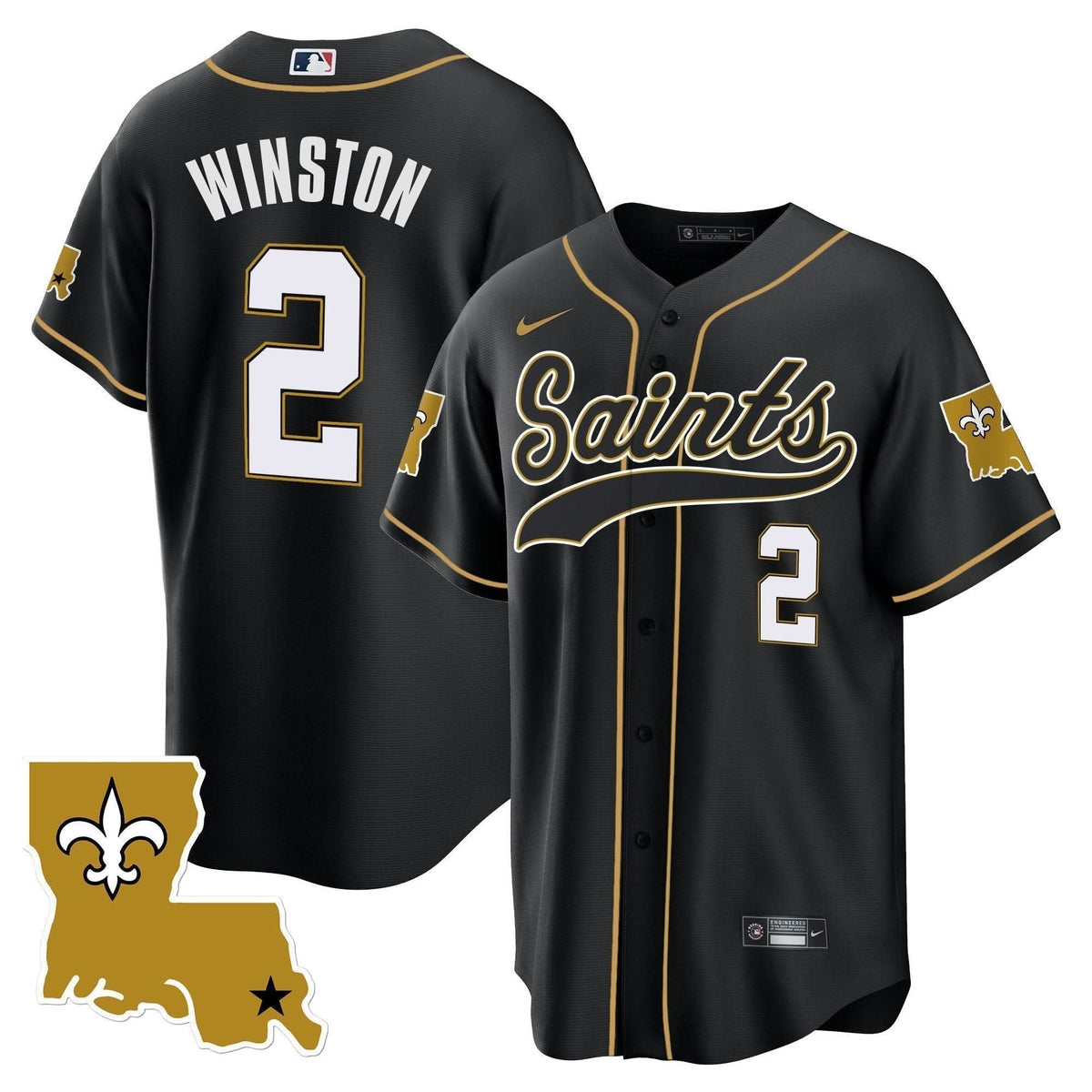 Saints 1987 Legacy Cool Base Jersey - All Stitched - image 22