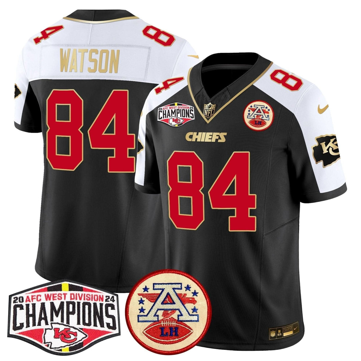 Chiefs 2024 AFC West Division Champions Patch Vapor Limited Jersey - All Stitched - image 5