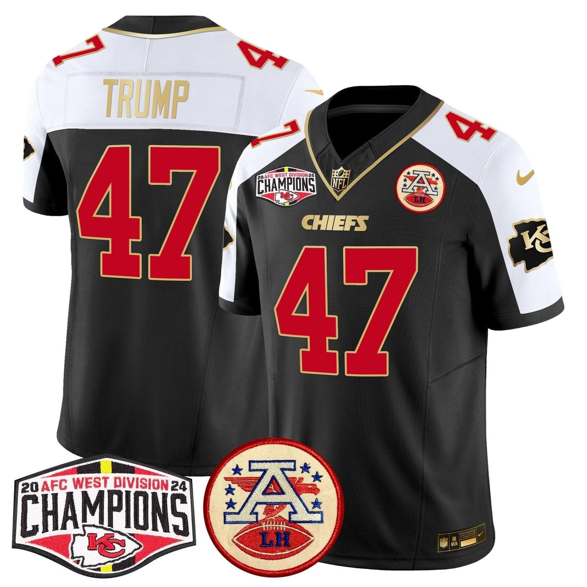 Chiefs 2024 AFC West Division Champions Patch Vapor Limited Jersey - All Stitched - image 8