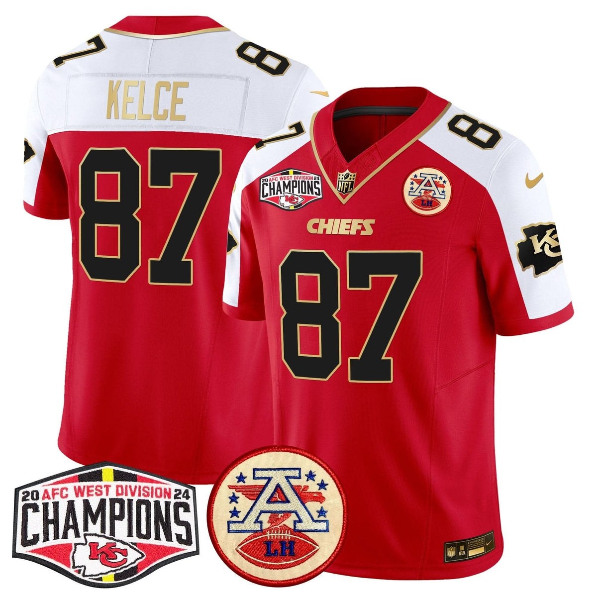 Chiefs 2024 AFC West Division Champions Patch Vapor Limited Jersey - All Stitched - image 10
