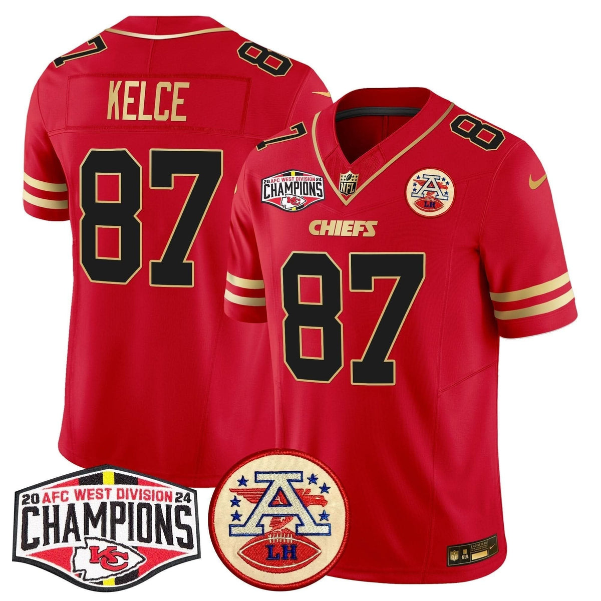 Chiefs 2024 AFC West Division Champions Patch Vapor Limited Jersey - All Stitched - image 18