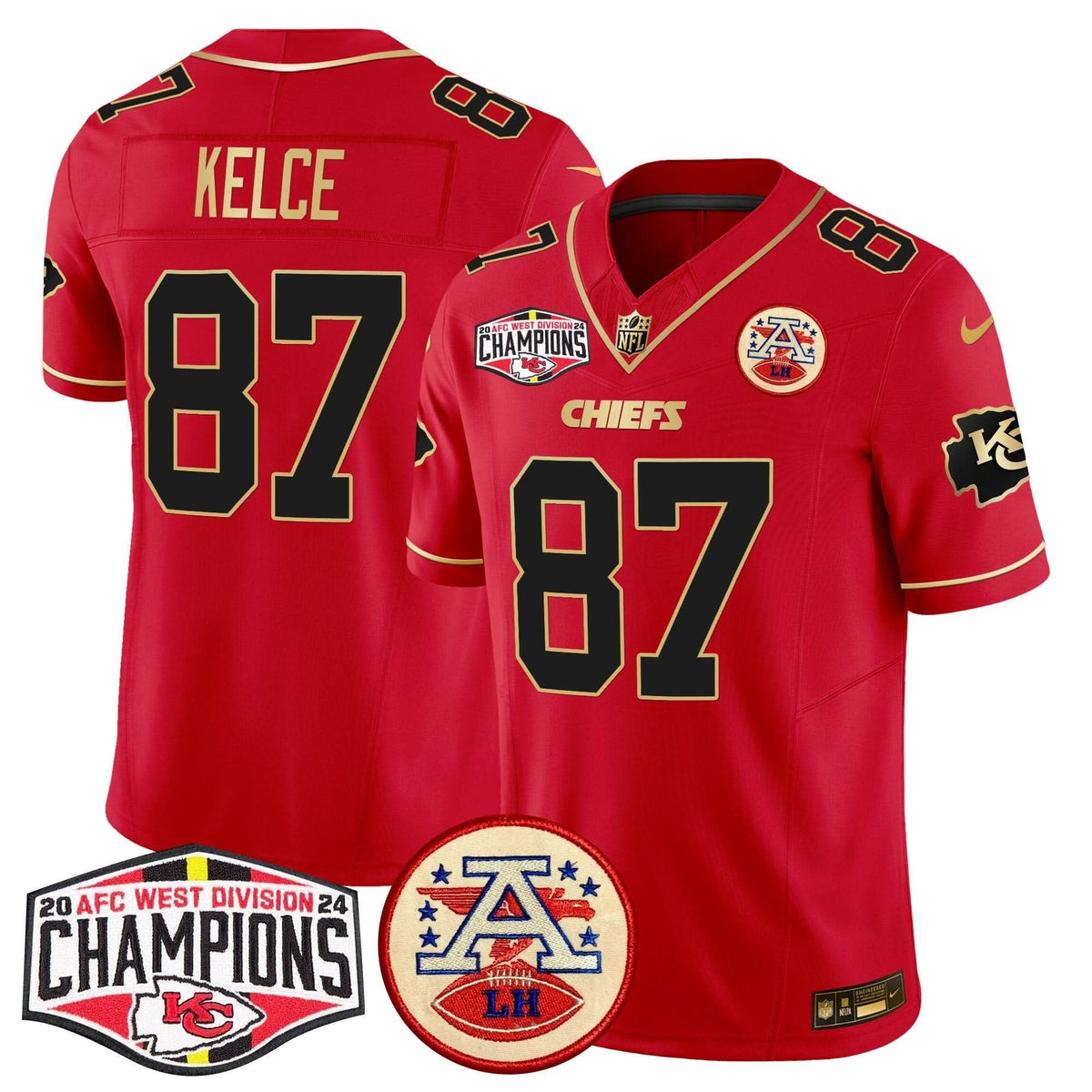Chiefs 2024 AFC West Division Champions Patch Vapor Limited Jersey - All Stitched - image 26