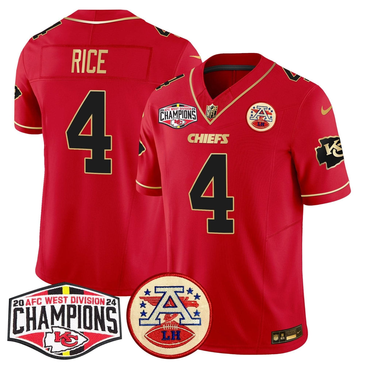 Chiefs 2024 AFC West Division Champions Patch Vapor Limited Jersey - All Stitched - image 31