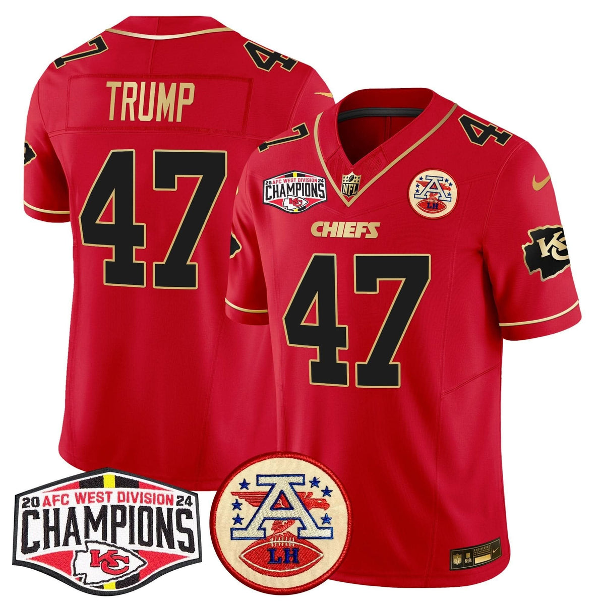 Chiefs 2024 AFC West Division Champions Patch Vapor Limited Jersey - All Stitched - image 32