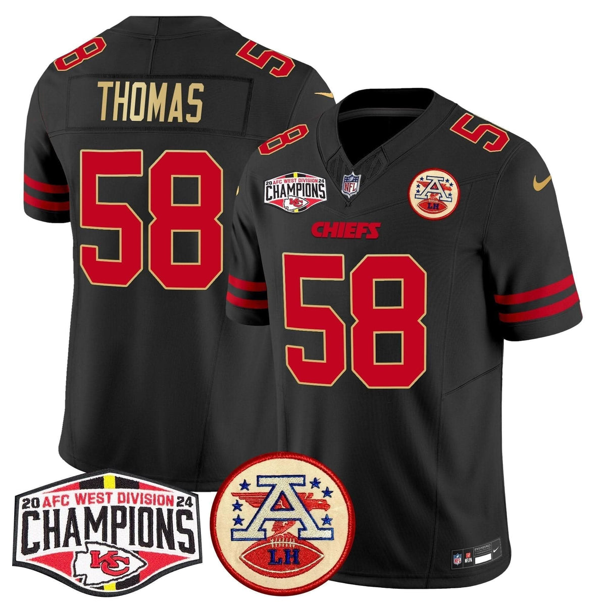 Chiefs 2024 AFC West Division Champions Patch Vapor Limited Jersey - All Stitched - image 35
