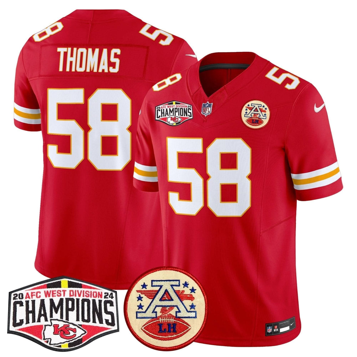 Chiefs 2024 AFC West Division Champions Patch Vapor Limited Jersey - All Stitched - image 43