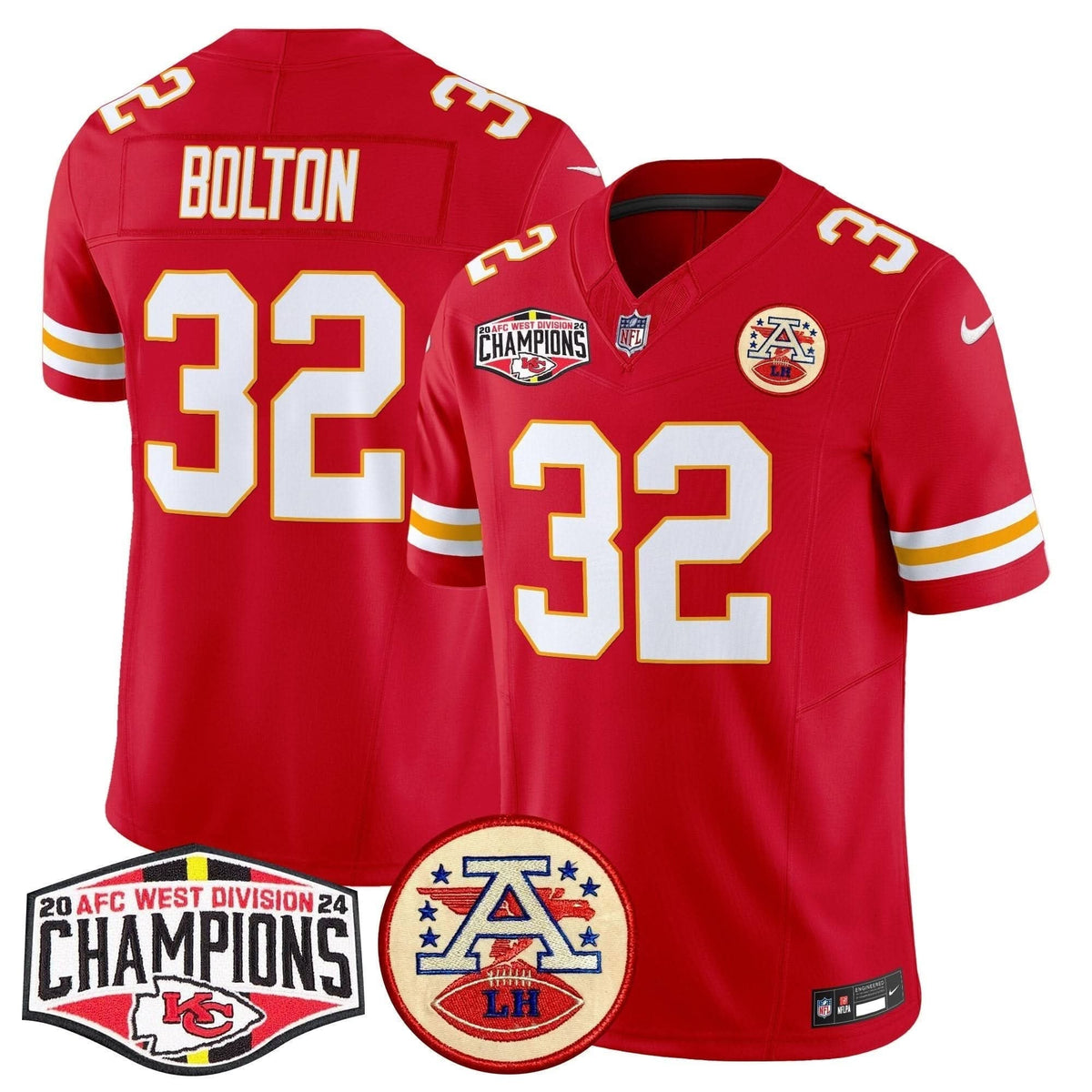 Chiefs 2024 AFC West Division Champions Patch Vapor Limited Jersey - All Stitched - image 46