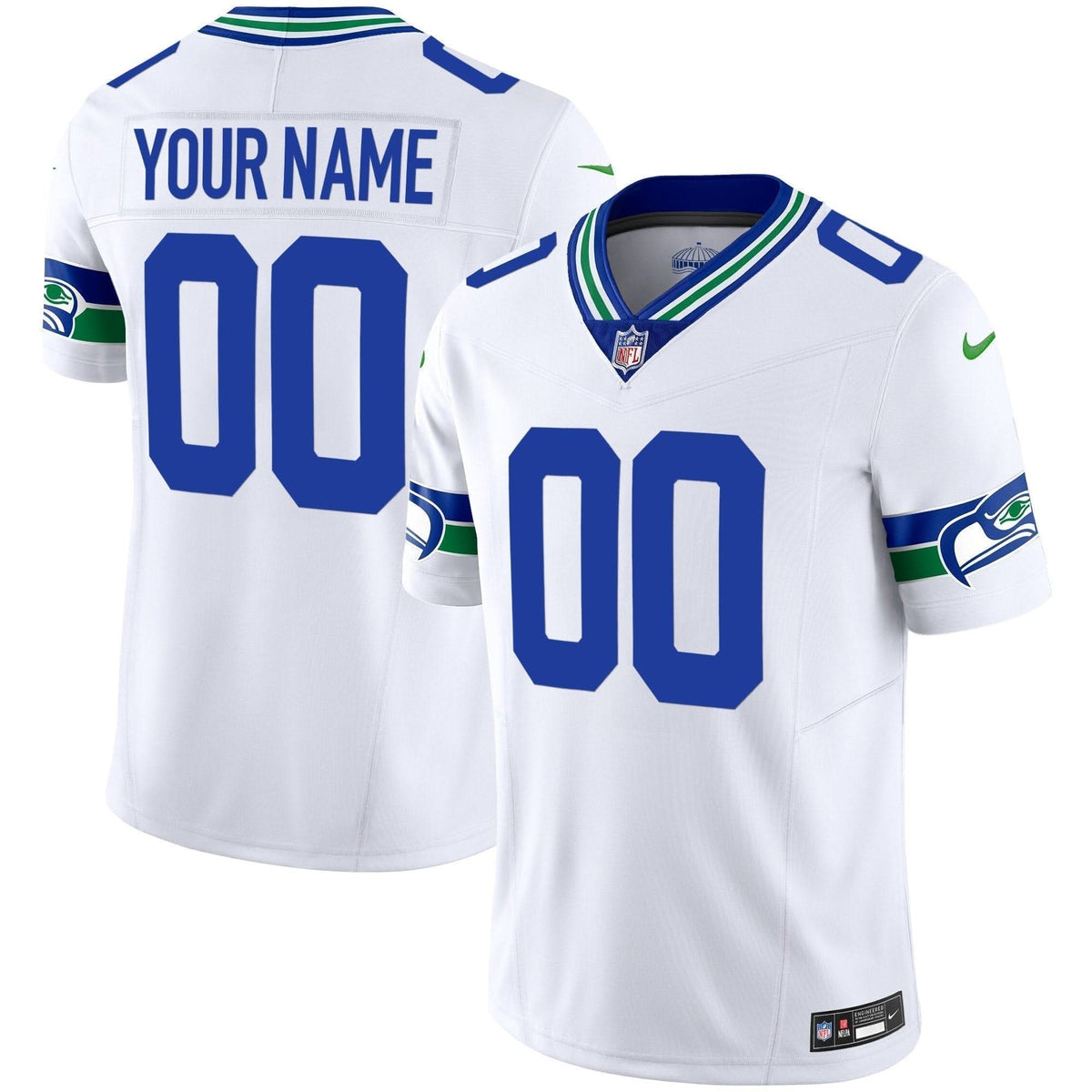 Seahawks Throwback & Gold Vapor Limited Custom Jersey - All Stitched - image 2