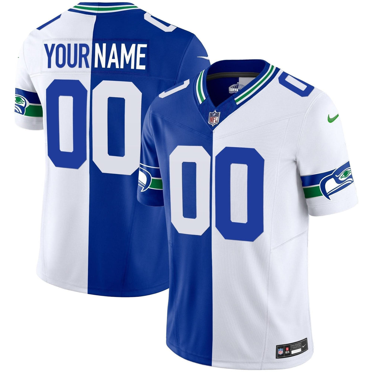Seahawks Throwback & Gold Vapor Limited Custom Jersey - All Stitched - image 3